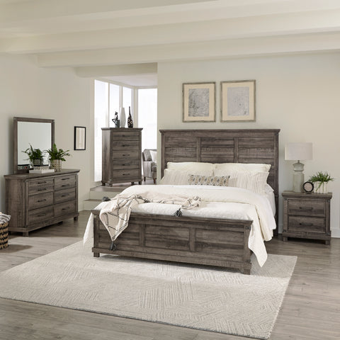 Lakeside Haven 903-BR-QPBDMCN Queen Panel Bed, Dresser & Mirror, Chest, Night Stand