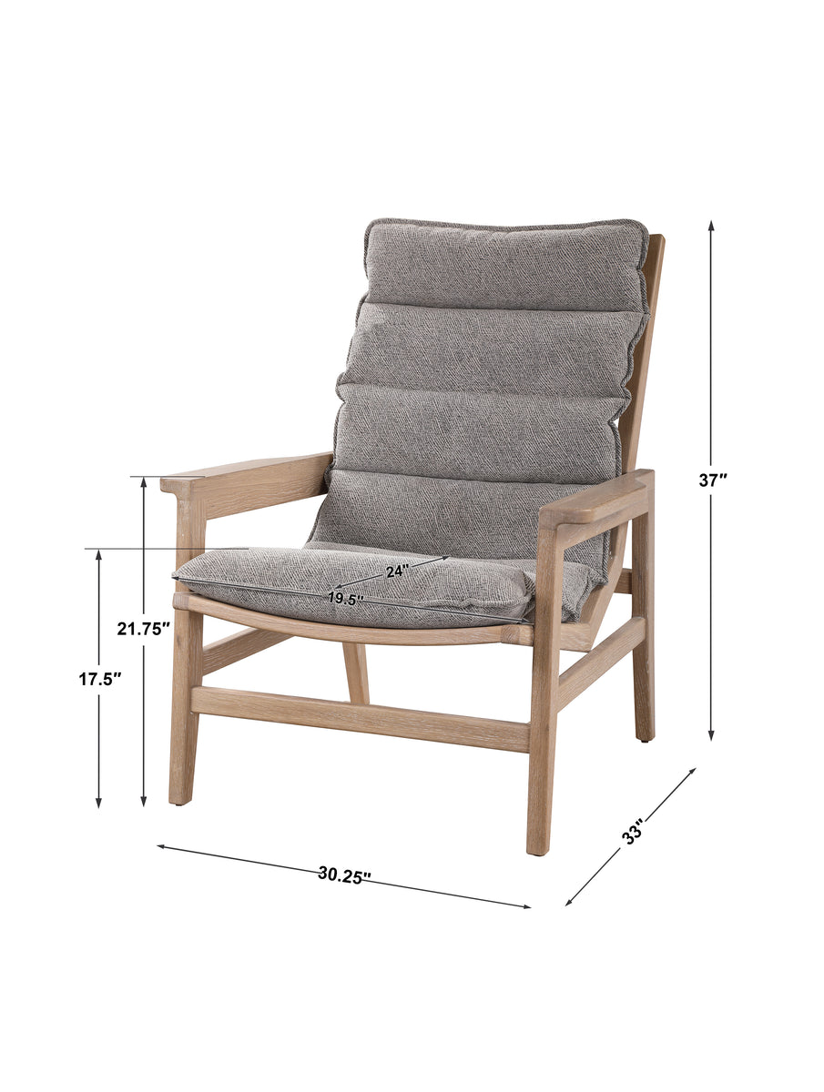 Uttermost Isola Oak Accent Chair - Bayview Furniture