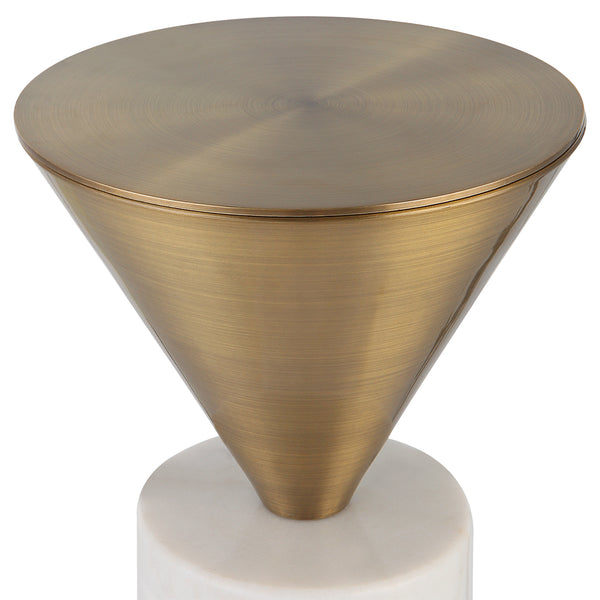 Uttermost Top Hat Brass Drink Table