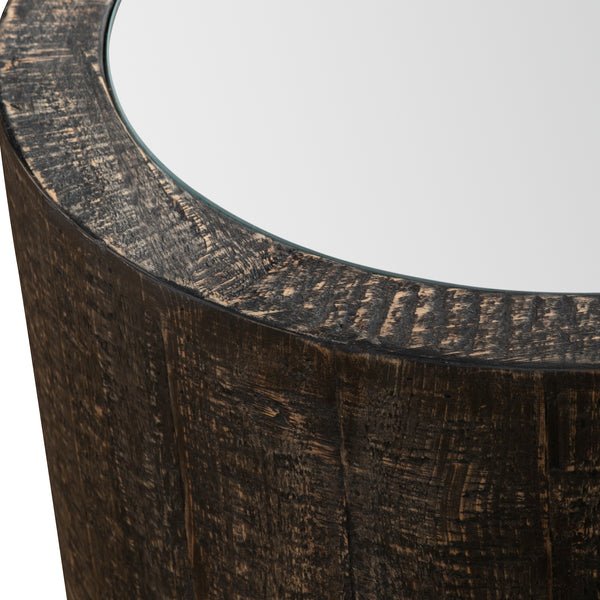 Uttermost Sequoia Mirrored Drum Table