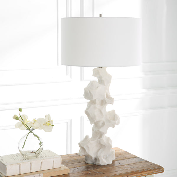 Uttermost Remnant White Marble Table Lamp