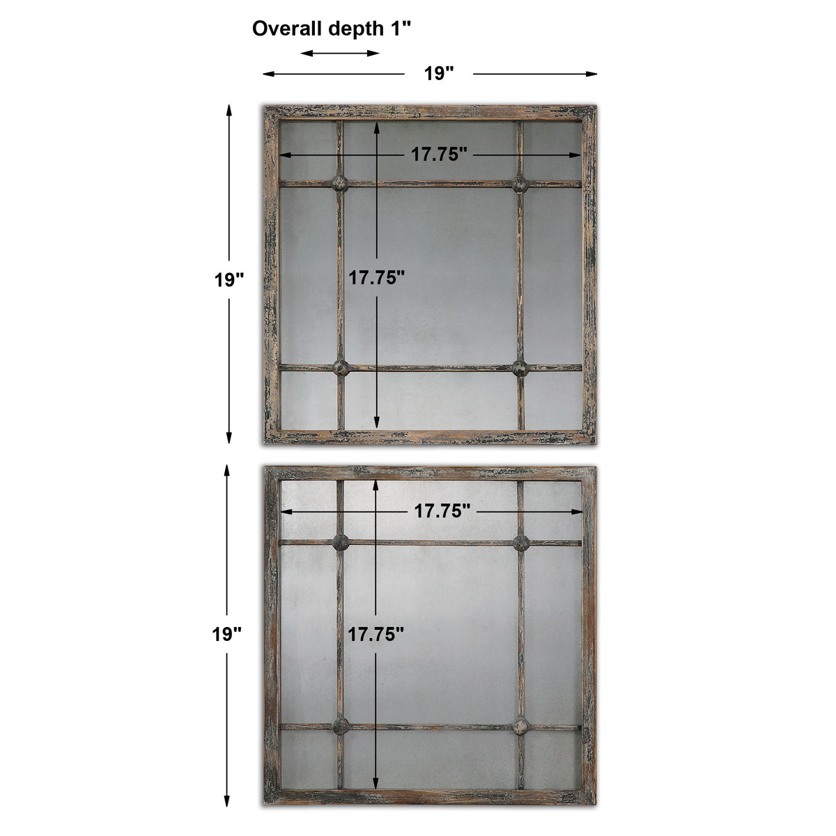 Uttermost Saragano Square Mirrors Set/2 - Bayview Furniture