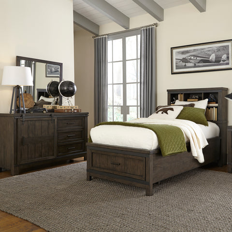 Liberty Furniture 759-YBR-FBBDM Full Bookcase Bed, Dresser & Mirror