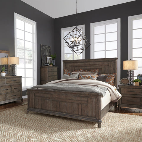 Liberty Furniture 823-BR-KPBDMCN King Panel Bed, Dresser & Mirror, Chest, Night Stand