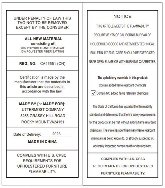 Uttermost Swale Ivory Leather Bench
