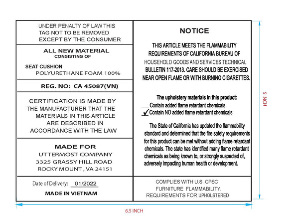Uttermost Bramwell Gray Dining Chair