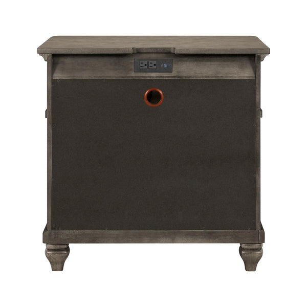 Nightstand W/ Charging Station - 104G-BR61