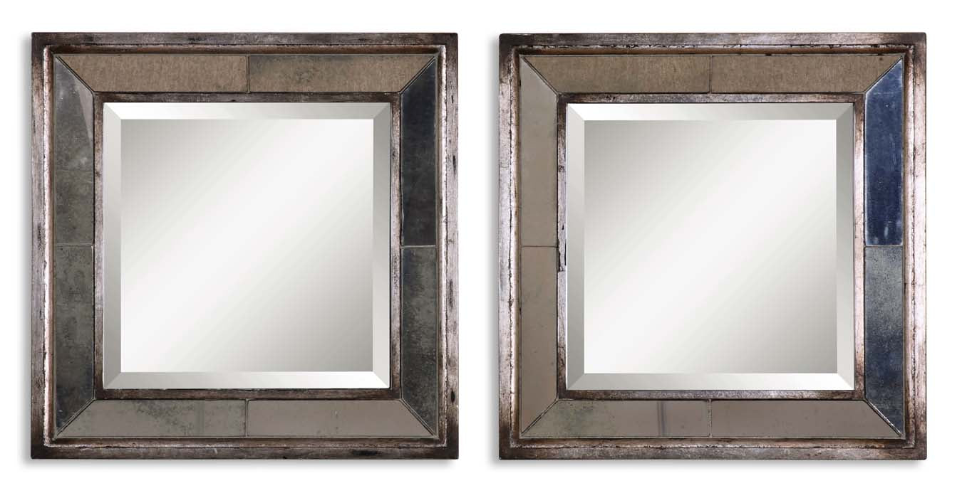 Uttermost Davion Squares Silver Mirror Set/2