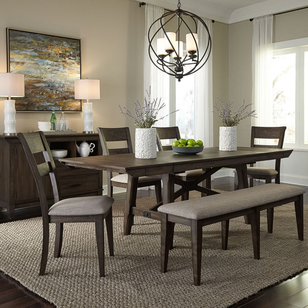Double Bridge Trestle Table Set