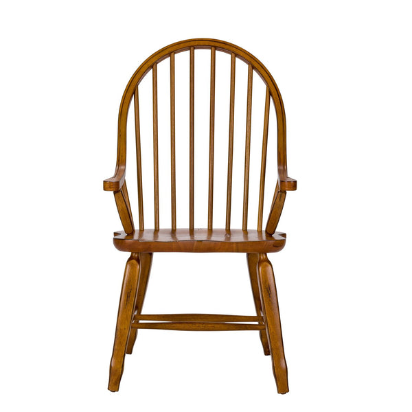 Bow Back Arm Chair - Oak - 17-C2051