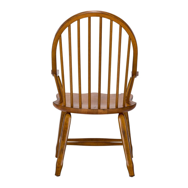 Bow Back Arm Chair - Oak - 17-C2051