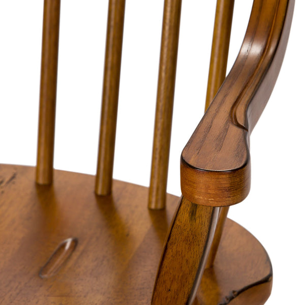 Bow Back Arm Chair - Oak - 17-C2051