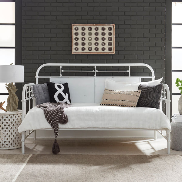 Twin Metal Day Bed - Antique White - 179-BR11TB-AW