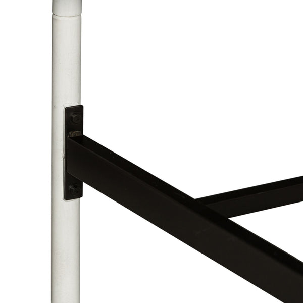 Queen Metal Bed - Antique White - 179-BR13HFR-AW