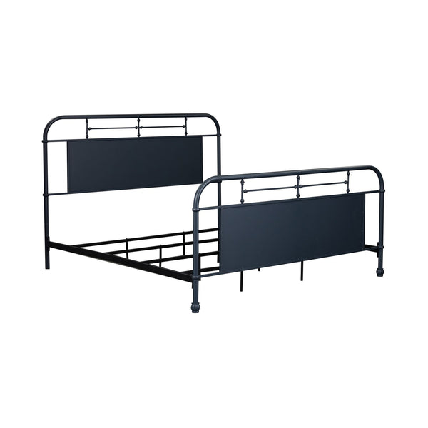 King Metal Bed- Navy - 179-BR15HFR-N