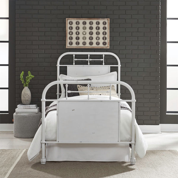 Full Metal Bed - Antique White - 179-BR17HFR-AW