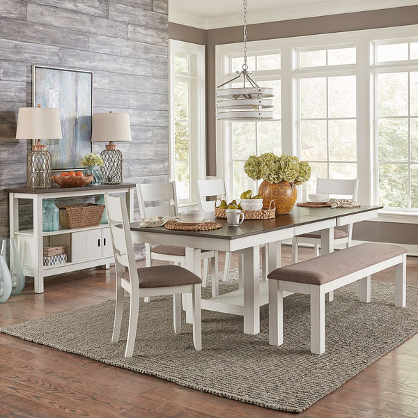 Brook Bay Optional 6 Piece Trestle Table Set - 182-CD-O6TRS