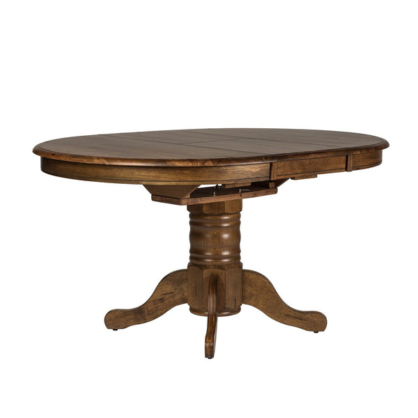 Carolina Crossing 5 Piece Pedestal Table Set - 186-CD-5PDS