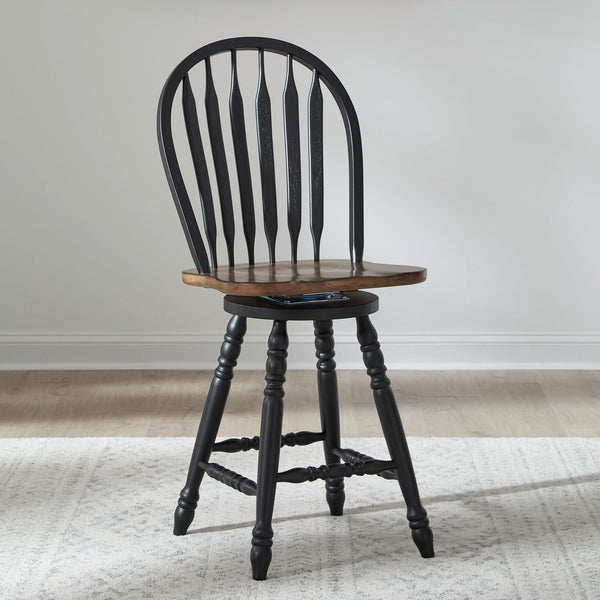 Carolina Crossing Windsor Swivel Counter Chair - Black - 186B-B100324
