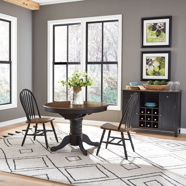 Carolina Crossing 3 Piece Pedestal Table Set - 186B-CD-3PDS
