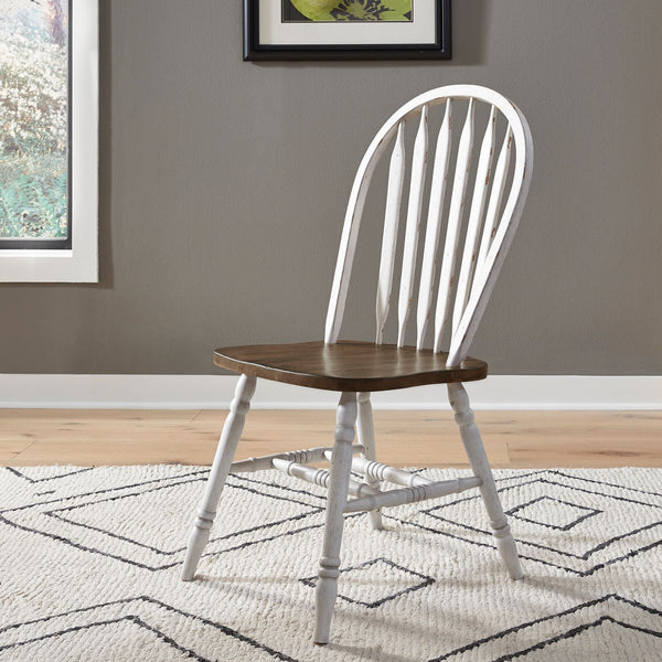 Carolina Crossing 5 Piece Pedestal Table Set- White - 186W-CD-5PDS