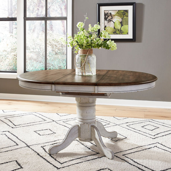 Carolina Crossing Oval Pedestal Table Top- White - 186W-T4257