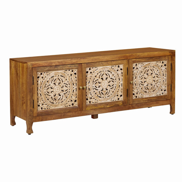 Marisol 65 Inch 3 Door Accent TV Stand - Brown - 2077-AC6526-BR