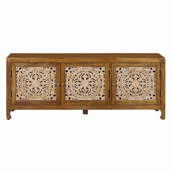 Marisol 65 Inch 3 Door Accent TV Stand - Brown - 2077-AC6526-BR