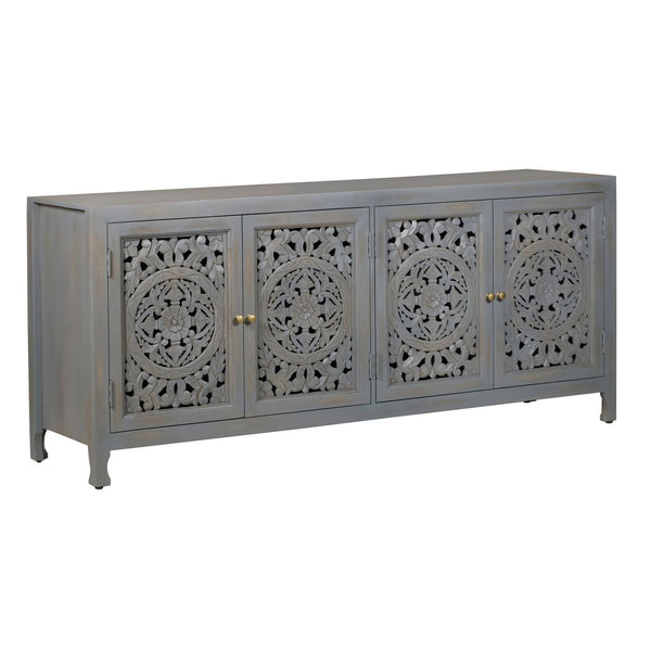 Marisol 74 Inch 4 Door Accent TV Stand - Blue - 2077-AC7432-BL