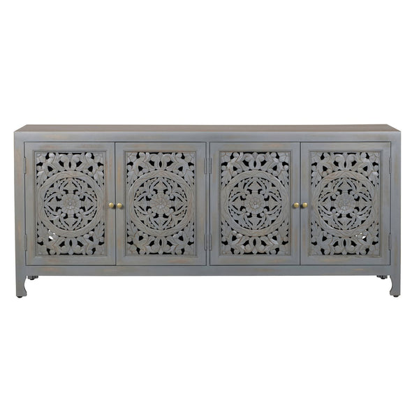 Marisol 74 Inch 4 Door Accent TV Stand - Blue - 2077-AC7432-BL