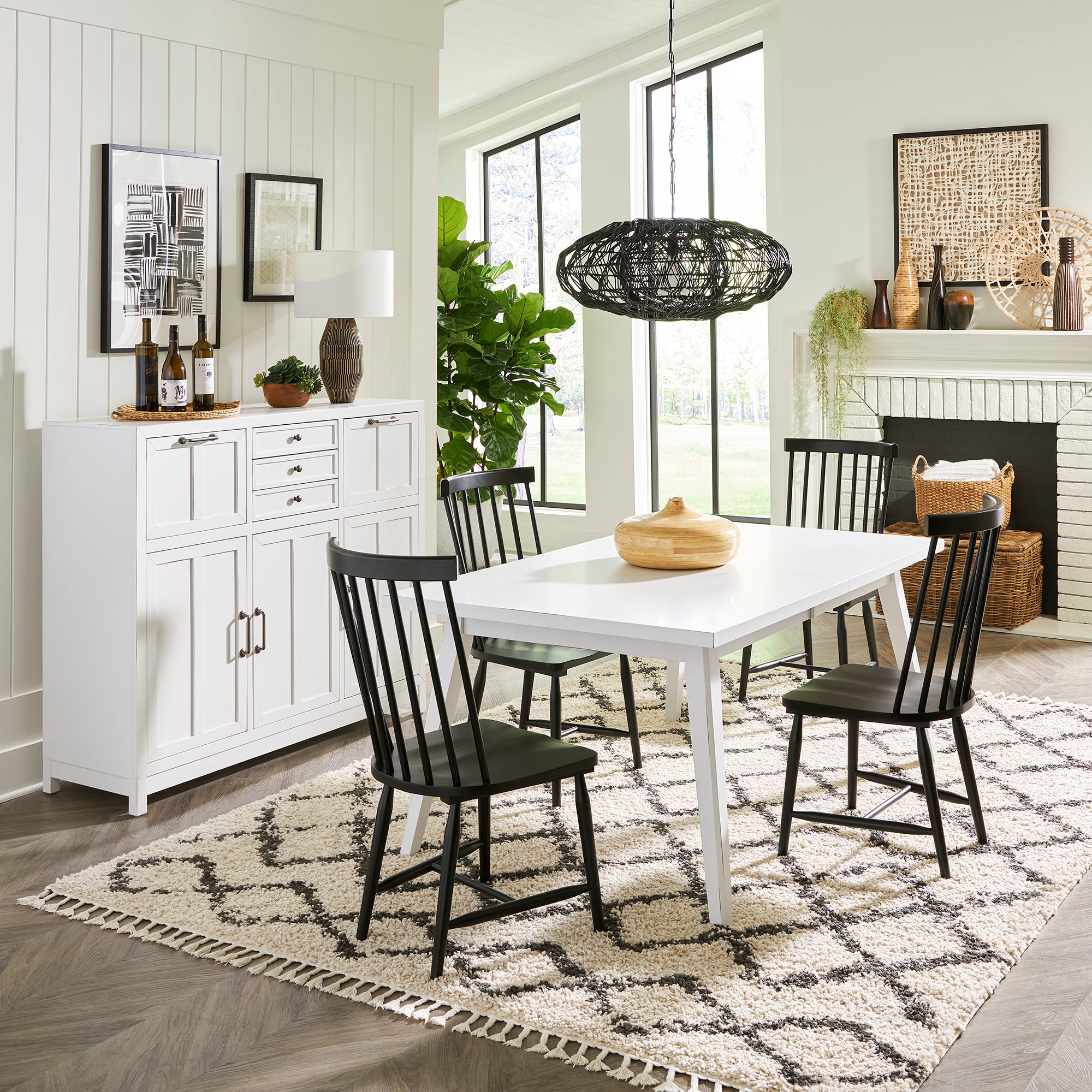 Capeside Cottage 224-CD-5RLS 5 Piece Rectangular Table Set