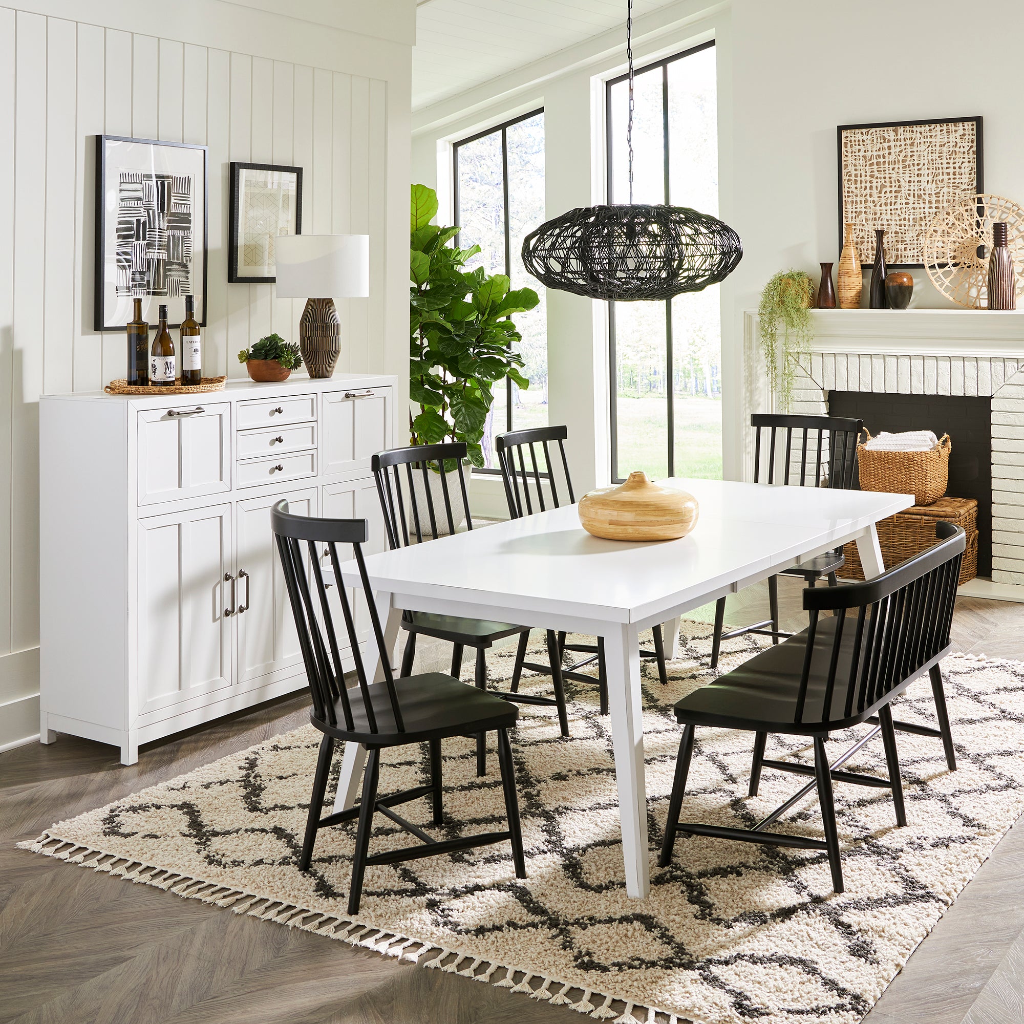 Capeside Cottage 224-CD-6RTS 6 Piece Rectangular Table Set