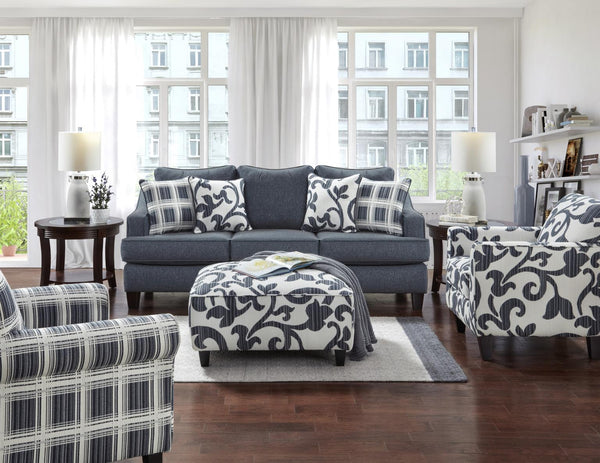 Queen Sleeper & Loveseat 2330 Navy