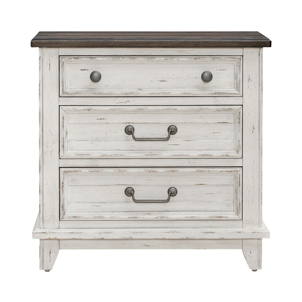 River Place 3 Drawer Nightstand w/ Charging Station - 237-BR61