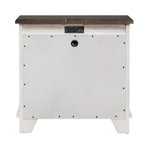 River Place 3 Drawer Nightstand w/ Charging Station - 237-BR61