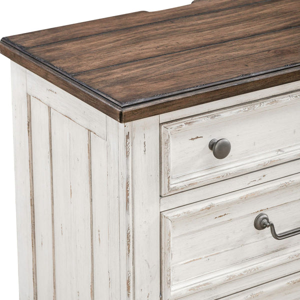 River Place 3 Drawer Nightstand w/ Charging Station - 237-BR61