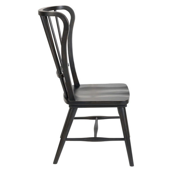 River Place Windsor Back Side Chair - Black (RTA) - 237-C1000S-B