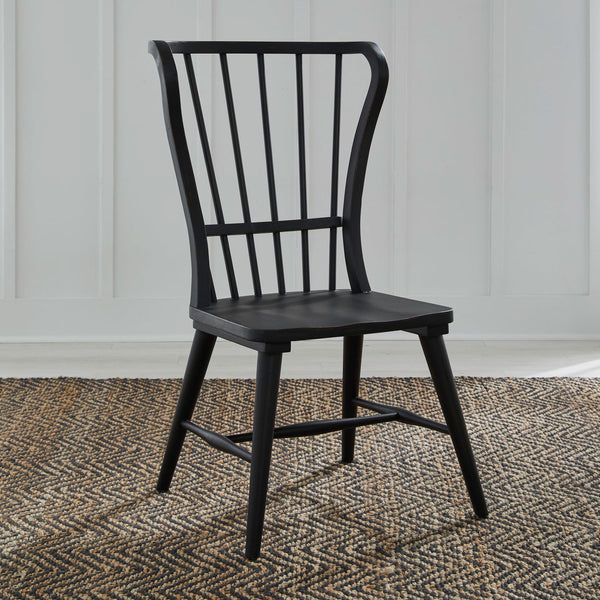 River Place Windsor Back Side Chair - Black (RTA) - 237-C1000S-B