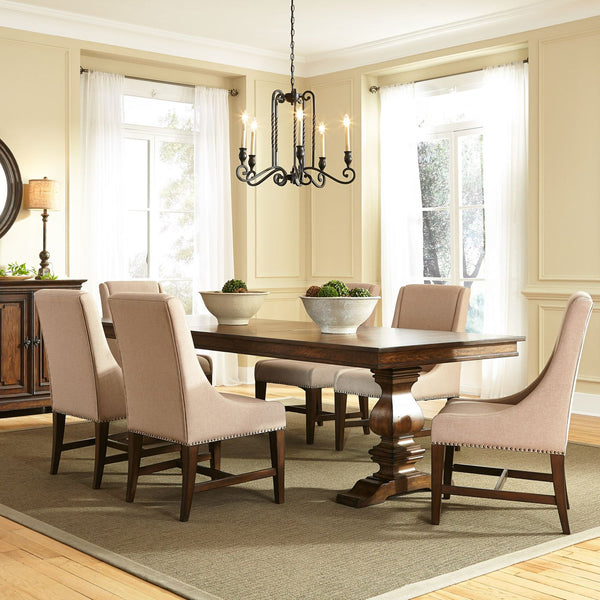 Armand 7 Piece Trestle Table Set - 242-DR-7TRS