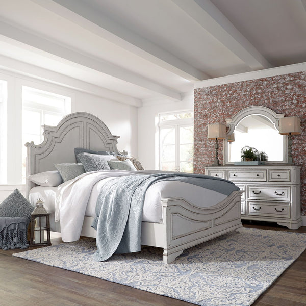 Magnolia Manor King California Panel Bed, Dresser & Mirror - 244-BR-CPBDM