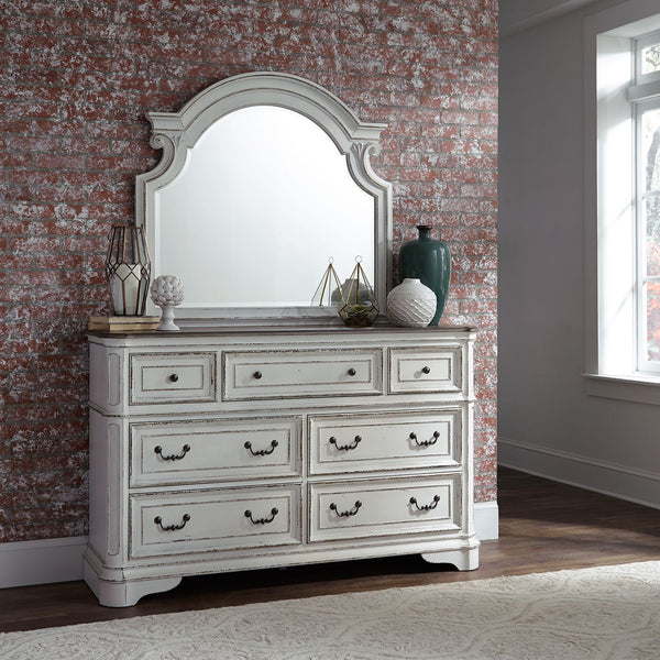 Magnolia Manor King California Panel Bed, Dresser & Mirror, Chest - 244-BR-CPBDMC
