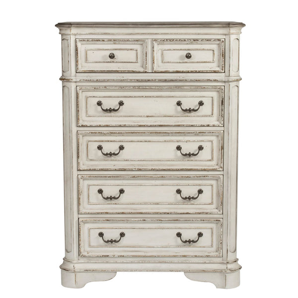 Magnolia Manor King Panel Bed, Dresser & Mirror, Chest - 244-BR-KPBDMC
