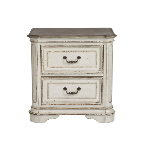 Magnolia Manor Queen Uph Bed, Dresser & Mirror, Chest, Night Stand - 244-BR-QUBDMCN