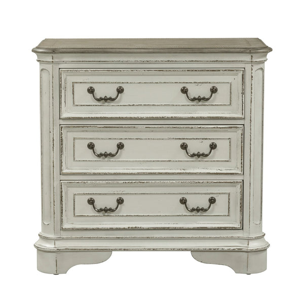 Magnolia Manor 3 Drawer Bedside Chest w/ Charging Station - 244-BR64