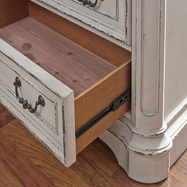 Magnolia Manor 3 Drawer Bedside Chest w/ Charging Station - 244-BR64