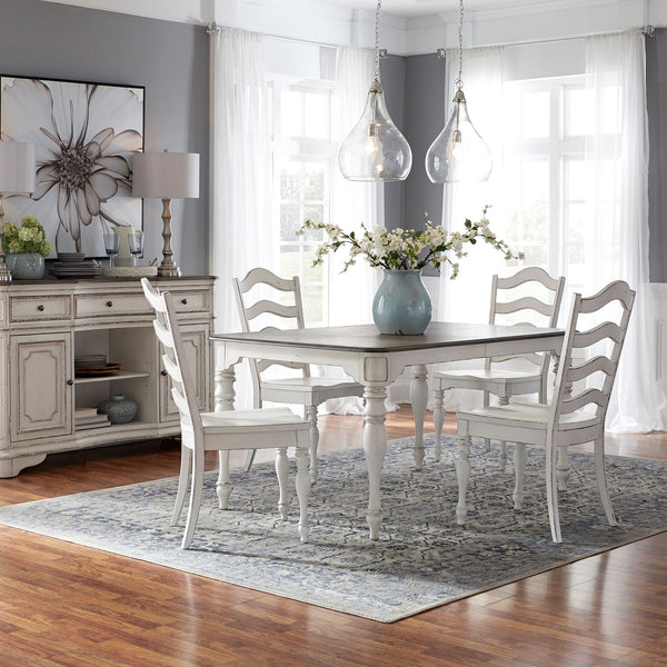 Magnolia Manor 5 Piece Leg Table Set - 244-CD-5LTS