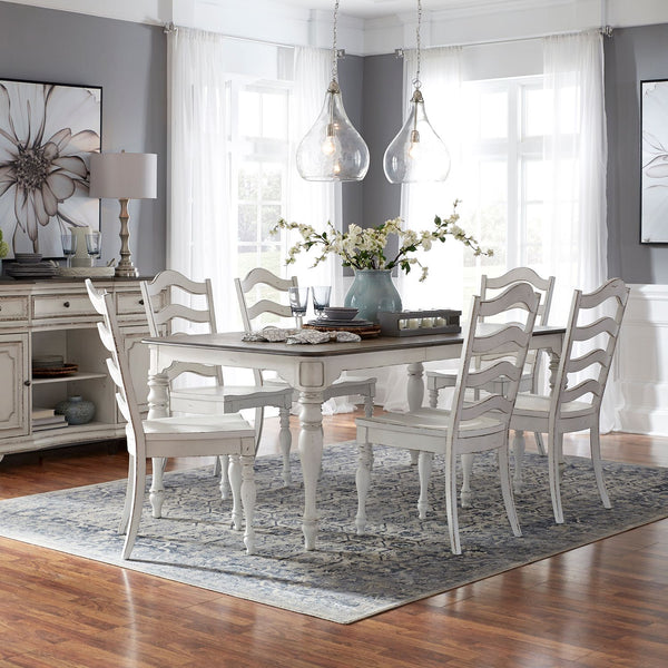 Magnolia Manor 7 Piece Leg Table Set - 244-CD-7LGS