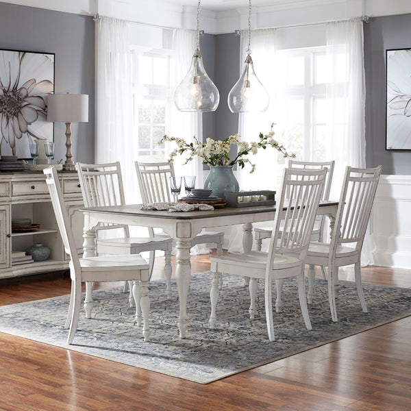 Magnolia Manor Opt 7 Piece Leg Table Set - 244-CD-O7LGS
