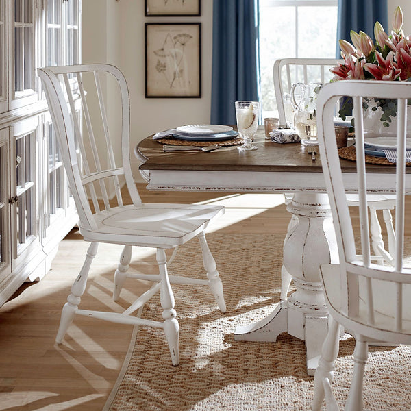 Magnolia Manor 7 Piece Double Pedestal Table Set - 244-DR-72PS
