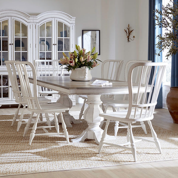 Magnolia Manor 7 Piece Double Pedestal Table Set - 244-DR-72PS